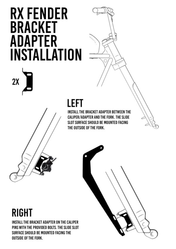 Forty Customs R Front Fender Adapter Brackets - Image 3